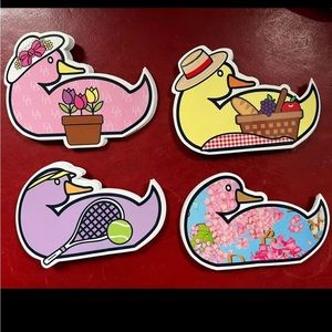 4 Dooney & Bourke Duck Stickers New 2022 Tennis Hydrangea Gardening Picnic 1 Ea
